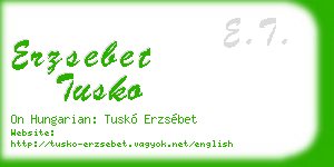 erzsebet tusko business card