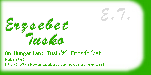 erzsebet tusko business card